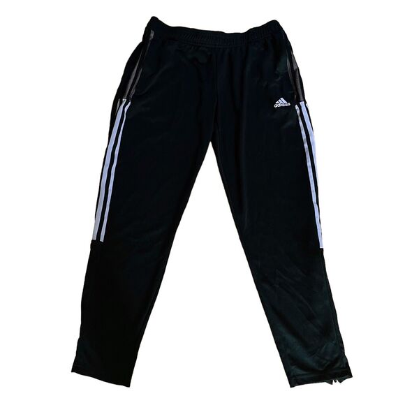 Adidas Track Pants Sz L Women's Black w Clear Pink Tiro21 Ankle Zipper 2021 - Picture 3 of 9